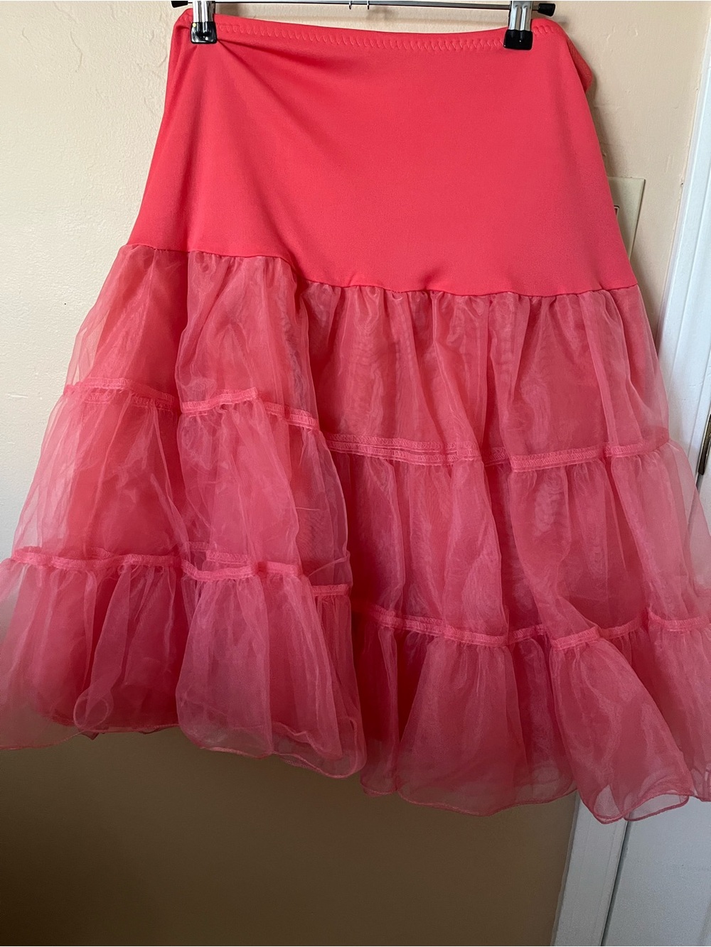 Pink organza petticoat